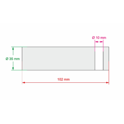 3019039L Svornjak s podmazivanjem Ø35x102 mm Bar Cargolift